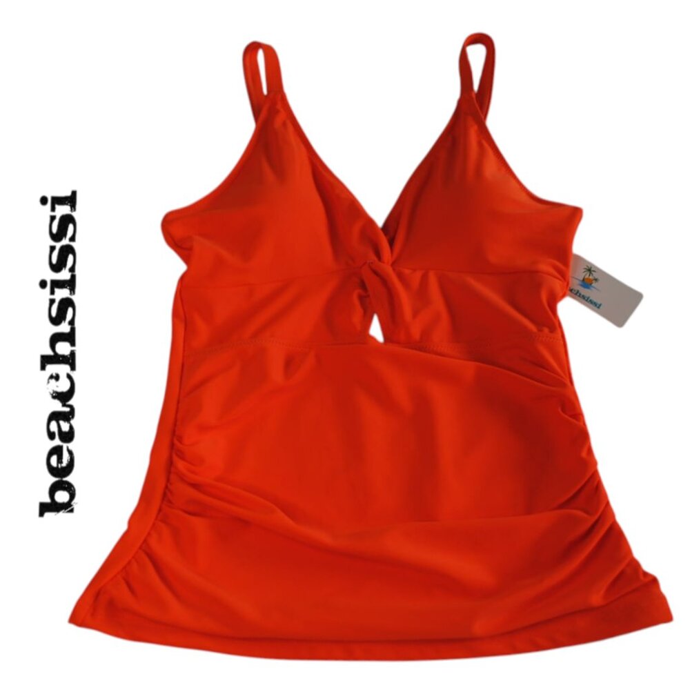Beachsissi S NWT Tankini Tank Swimsuit Top Orange